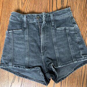 Agolde High Waisted Black Jean shorts size 24